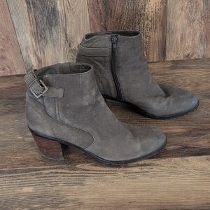 14th & Union Taupe Ankle Boots with Buckle Detail 11M -c185